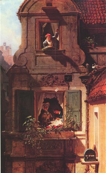 The Intercepted Love Letter, c.1860 - Карл Шпіцвег