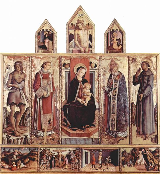 Enthroned Madonna, 1468 - Карло Кривелли