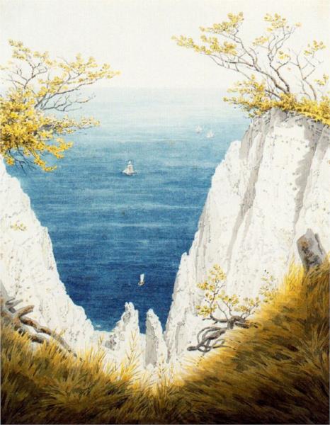 Chalk Cliffs at Rügen, 1826 - 弗里德里希
