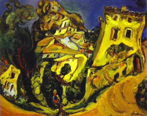 Landscape at Cagnes (La Gaude), c.1923 - Хайм Сутін