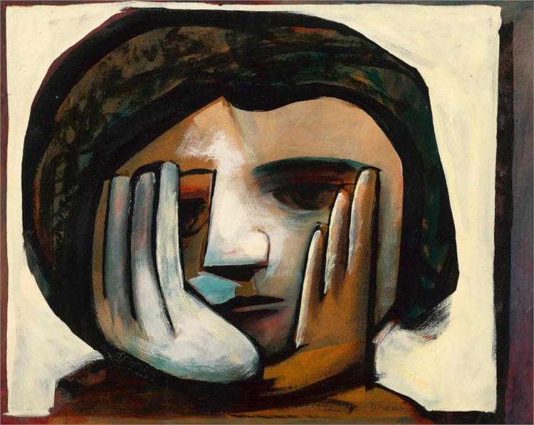 Girl with Hands - Charles Blackman