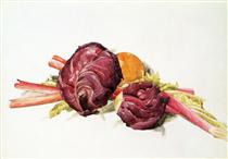 Red Cabbages, Rhubarb and Orange - 查理斯·德穆斯