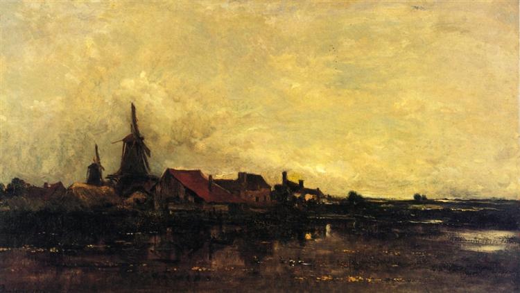 The River Meuse at Dordrecht, 1872 - Charles-Francois Daubigny