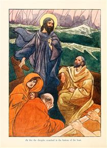 At this the disciples crouched in the bottom of the boat - Charles Robinson