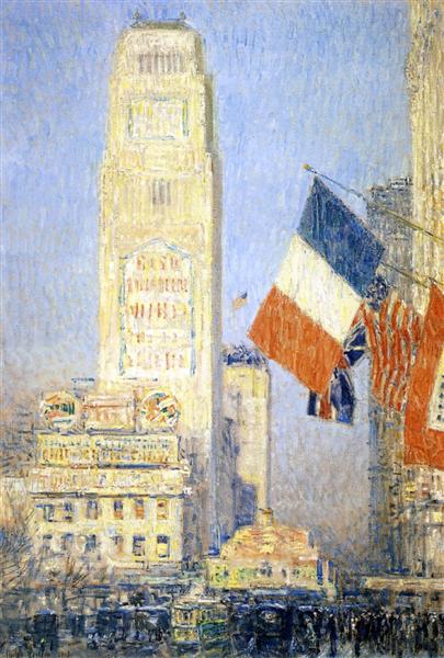 The New York Bouquet, West Forty-Second Street, 1917 - Childe Hassam