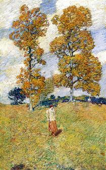 The Two Hickory Trees (aka Golf Player) - Childe Hassam