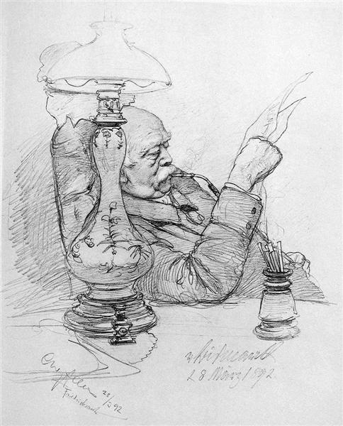Portrait of Otto von Bismarck, 1892 - Кристиан Вильгельм Аллерс