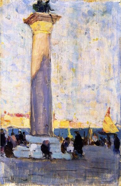 Last Rays, la Piazzetta, Venice, 1905 - Кларенс Ганьон