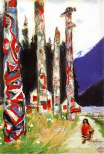 Totems (study for 'Le grand silence blanc) - Clarence Gagnon