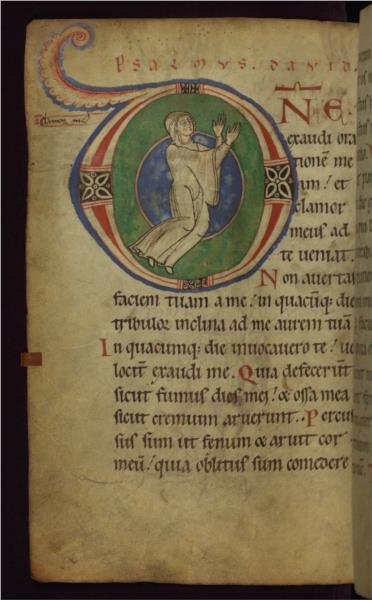 Historiated initial "D" with Orant - Claricia