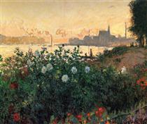 Argenteuil, Flowers by the Riverbank - Claude Monet