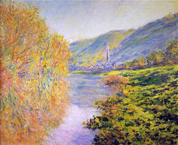 Banks of the Seine at Jeufosse, Autumn, 1884 - Claude Monet