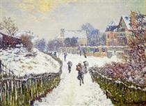 Boulevard Saint-Denis, Argenteuil, in Winter - Claude Monet