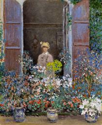 Camille Monet at the Window, Argentuile - Claude Monet