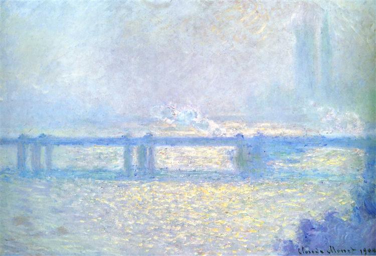 Charing Cross Bridge, Overcast Weather, 1900 - Claude Monet