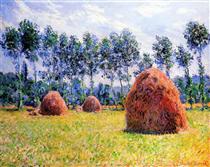 Haystacks at Giverny - Claude Monet