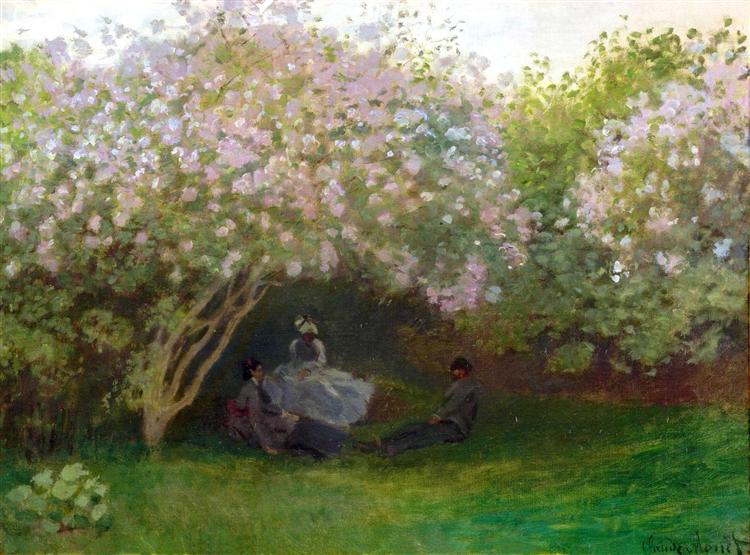 Lilacs, Grey Weather, c.1872 - c.1873 - Клод Моне