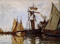 Barcos en el puerto de Honfleur - Claude Monet
