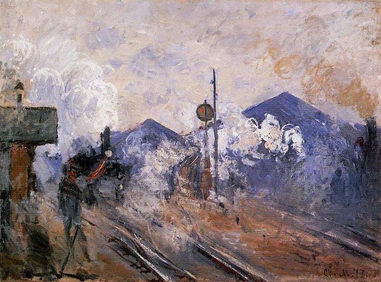 Saint-Lazare Station, Track Coming out, 1877 - Клод Моне