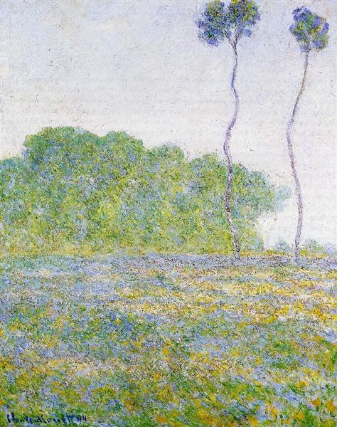 Springtime. Meadow at Giverny, 1894 - Клод Моне