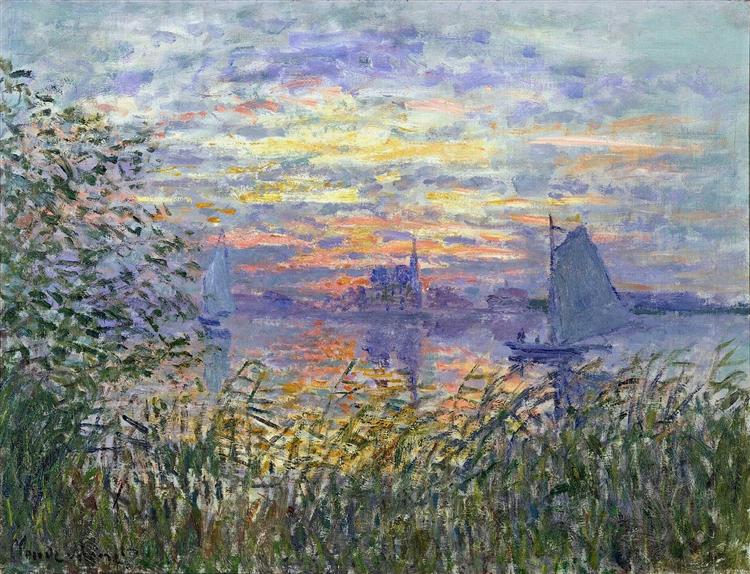 Sunset on the Siene, 1874 - Claude Monet