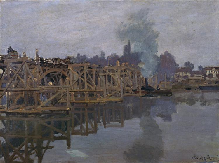 Мост на реконструкции, 1871 - 1872 - Клод Моне