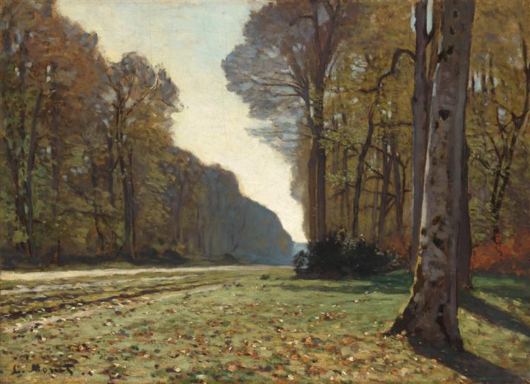 The Pave de Chailly, 1865 - 莫內
