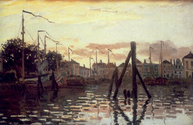 The Port at Zaandam, 1871 - Клод Моне