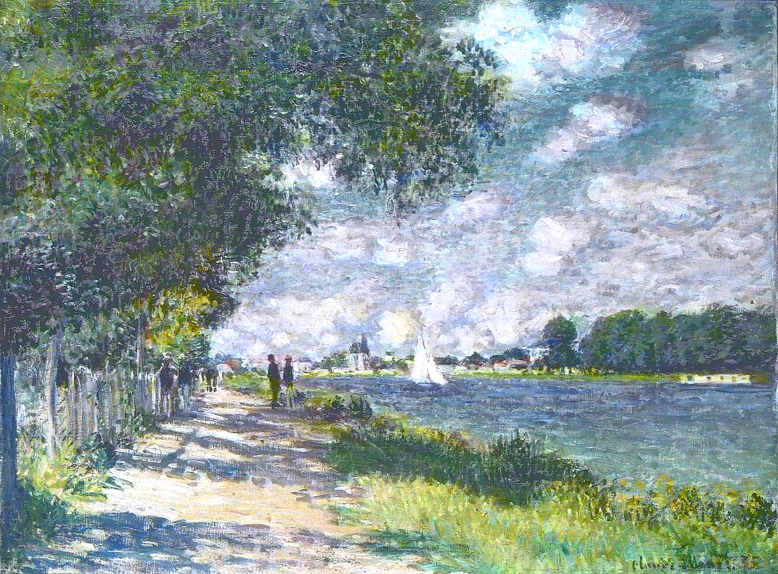 60x40cm #94116 Claude Monet Seinebecken Bei Argenteuil Fußmatte Türmatte 