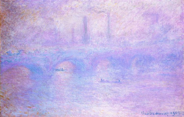Waterloo Bridge, Fog, 1903 - 莫奈