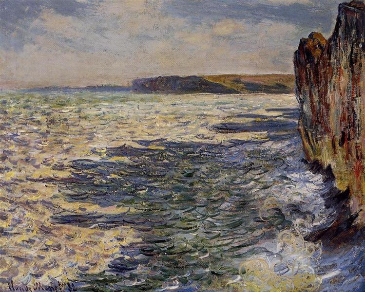 Waves and Rocks at Pourville, 1882 - Claude Monet