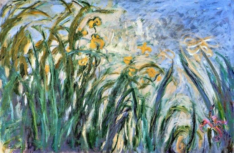 Yellow Irises and Malva, 1914 - 1917 - Клод Моне
