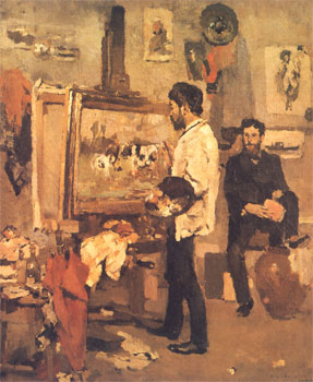 Columbano Bordalo Pinheiro in Atelier, 1883 - Колумбану Бордалу Піньєйру