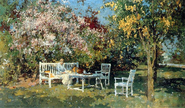 Garden With Blossoming Trees - Корнеліс Вреденбург