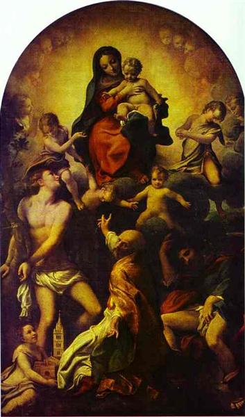 Madonna and Child with St. Sebastian, 1523 - 1524 - Correggio