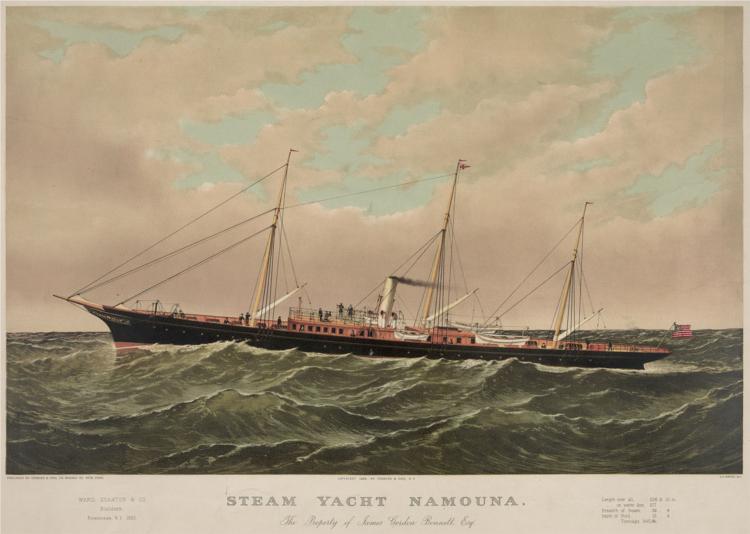 Steam yacht Namouna, 1882 - Currier and Ives