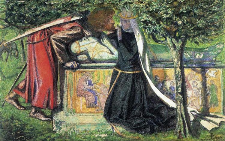 Arthur`s Tomb, 1855 - Dante Gabriel Rossetti