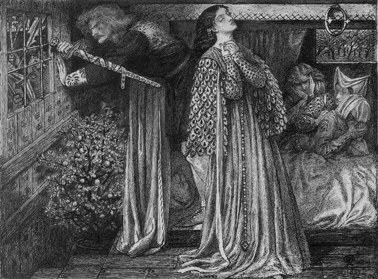 Sir Launcelot in the Queen`s Chamber - Данте Габрієль Росетті