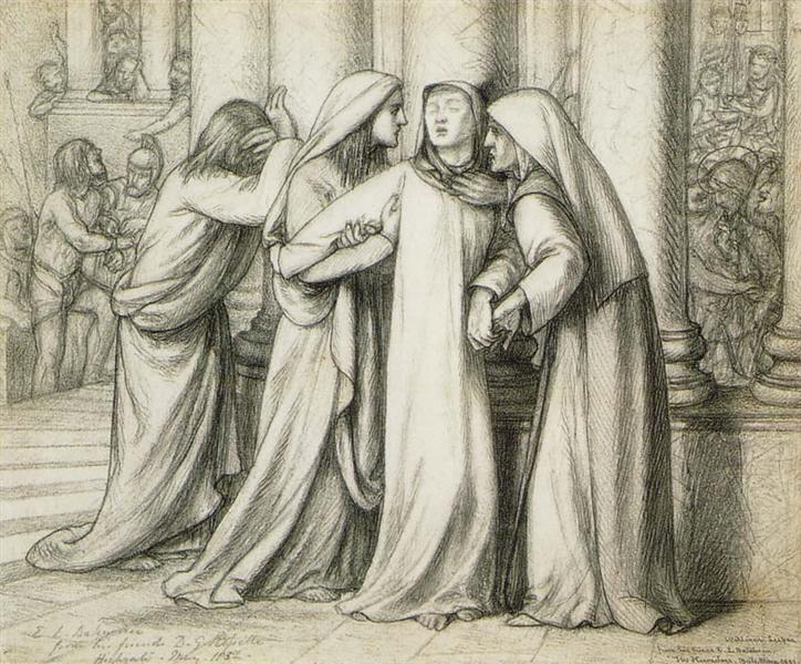 The Virgin Mary Being Comforted, 1852 - Данте Габрієль Росетті