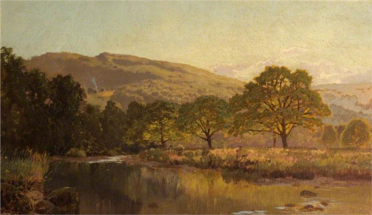 River Landscape, 1878 - Дэвид Бейтс