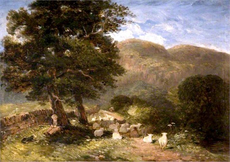 Tending Sheep, Betws-y-Coed, 1849 - David Cox