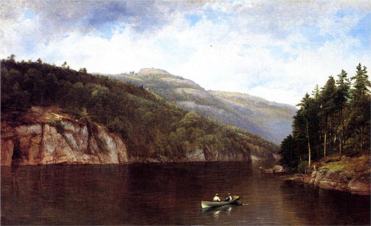 Boating on Lake George, 1870 - Дэвид Джонсон