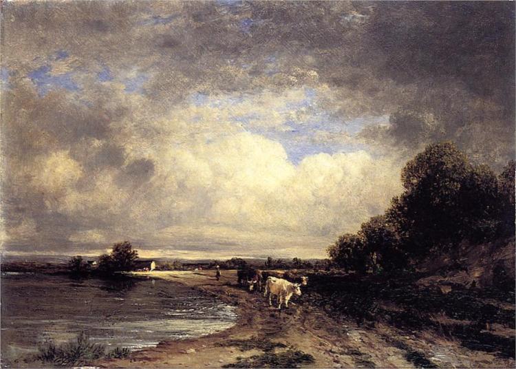 Roadside, Shark River, New Jersey, 1877 - Дэвид Джонсон