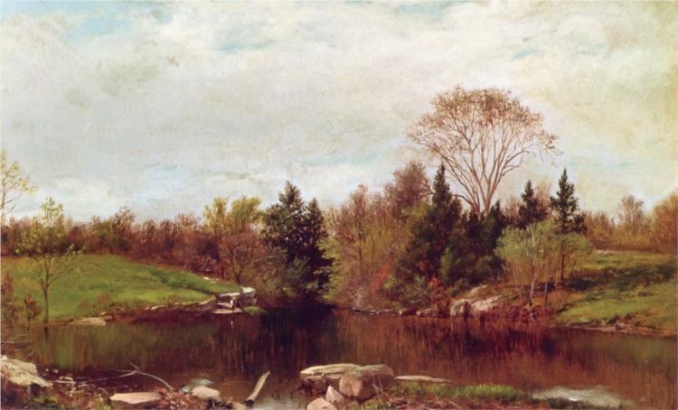 Spring - a Study on the Bronx at Mt. Vernon, 1873 - David Johnson