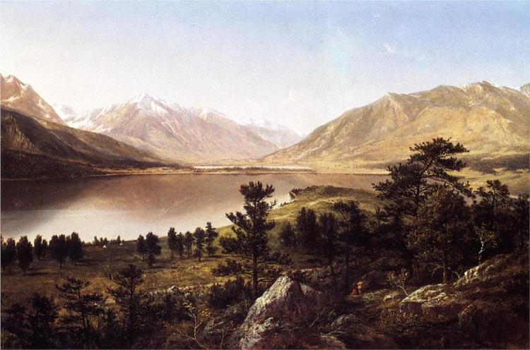 Upper Twin Lakes in the Colorado Rockies, 1865 - David Johnson