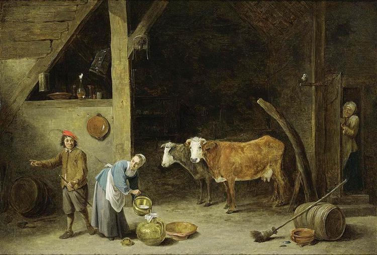 A Barn Interior, c.1650 - Давид Тенірс Молодший