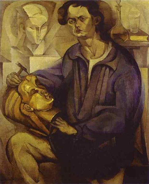 Portrait of Oscar Miestchaninoff, 1913 - 迪亞哥·里維拉