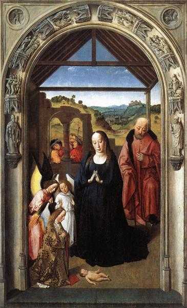 Nativity (Polyptych of the Virgin, the wing), c.1445 - Dirck Bouts