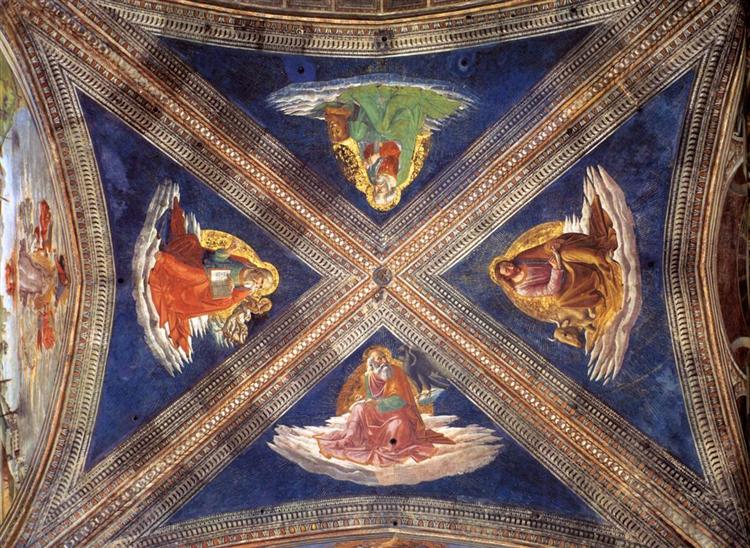 Vaulting of the Tornabuoni Chapel, 1485 - 1490 - Доменіко Гірляндайо
