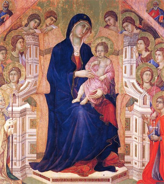 Madonna and Child on a throne, 1308 - 1311 - Duccio